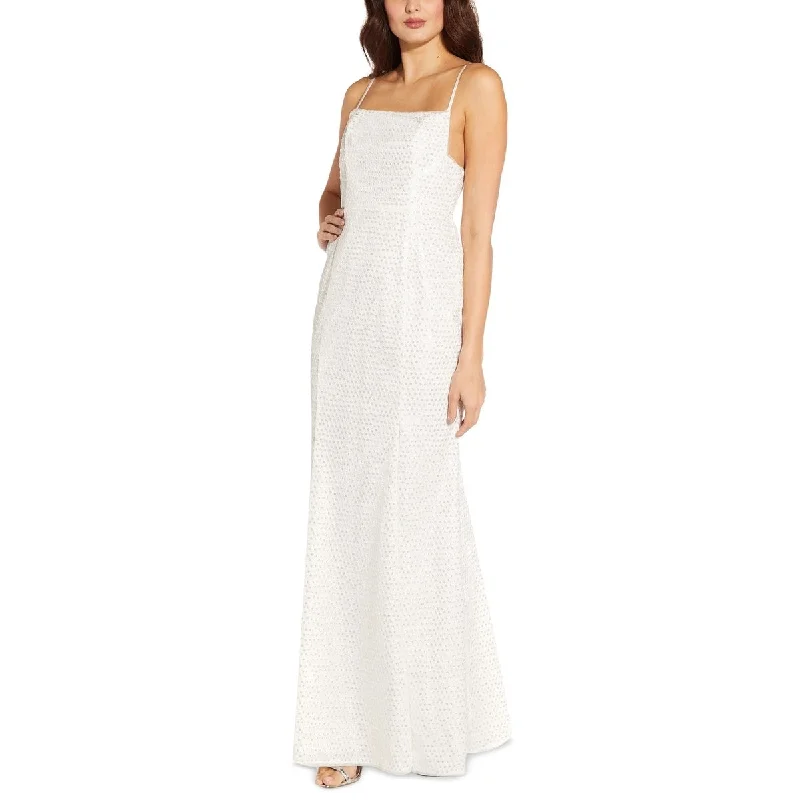 Aidan By Aidan Mattox Women's Sequined Gown White Size 8M - 8 M