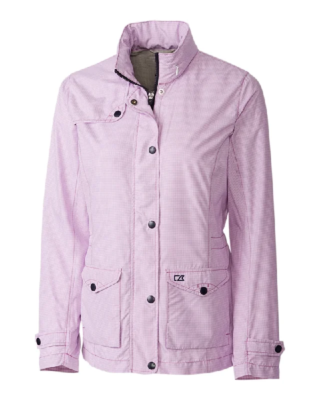 Cutter & Buck Mini Gingham Jacket in Light Purple, Size S