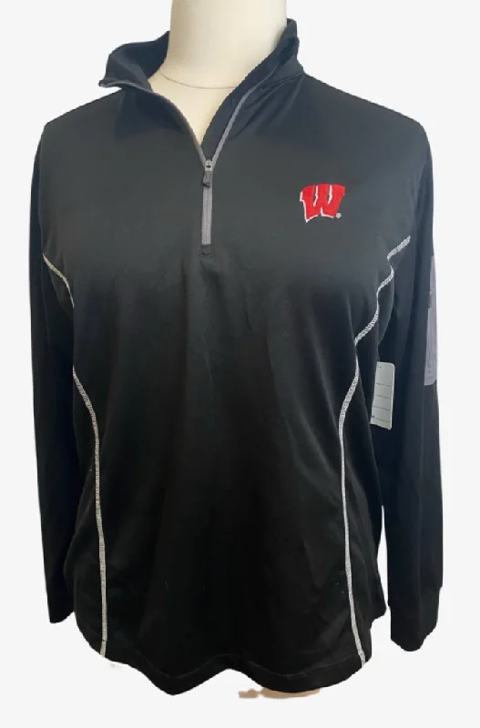 Ping Black Quarter Zip Pullover with Wisconsin Logo Size XXL  MSP$89