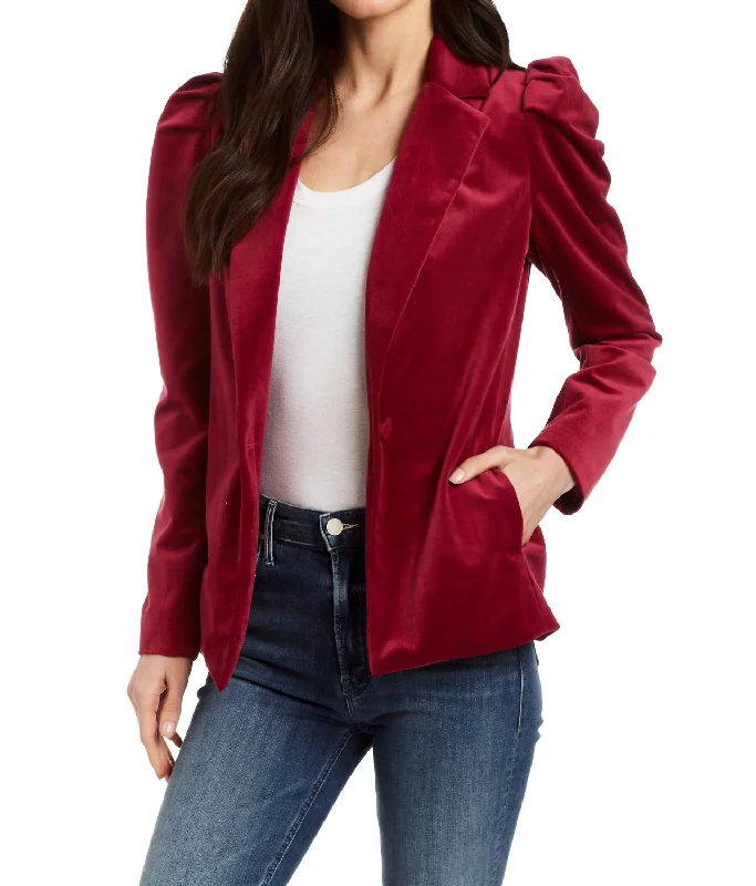 Carole Velvet Jacket In Passion