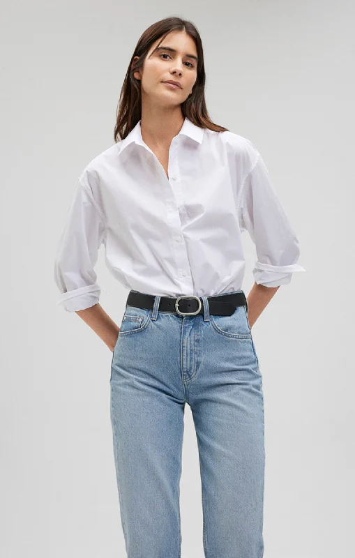 BUTTON-UP LONG SLEEVE SHIRT IN WHITE