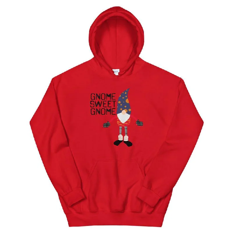 Gnome Sweet Gnome Happy Christmas Holiday Ugly Sweatshirt Unisex Hoodie