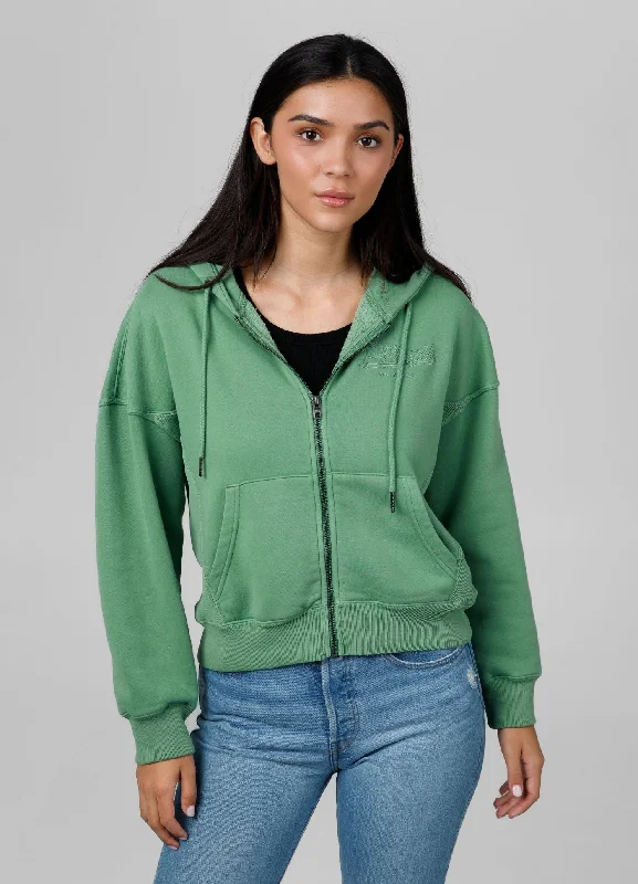 Women's zip-up hoodie Washed Manzanita II - Green