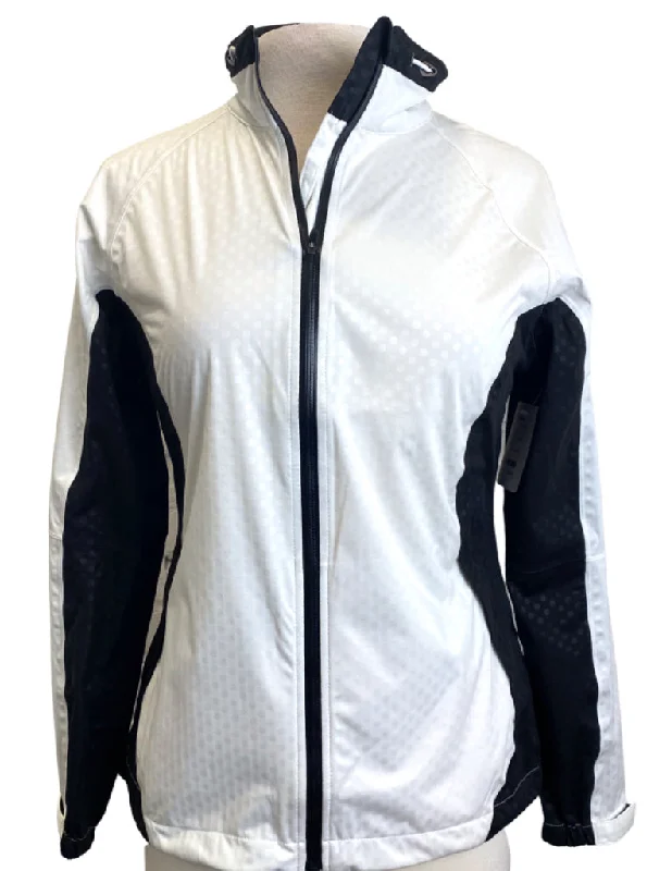 New Abacus White/Black Waterproof Jacket Size S  MSP$120