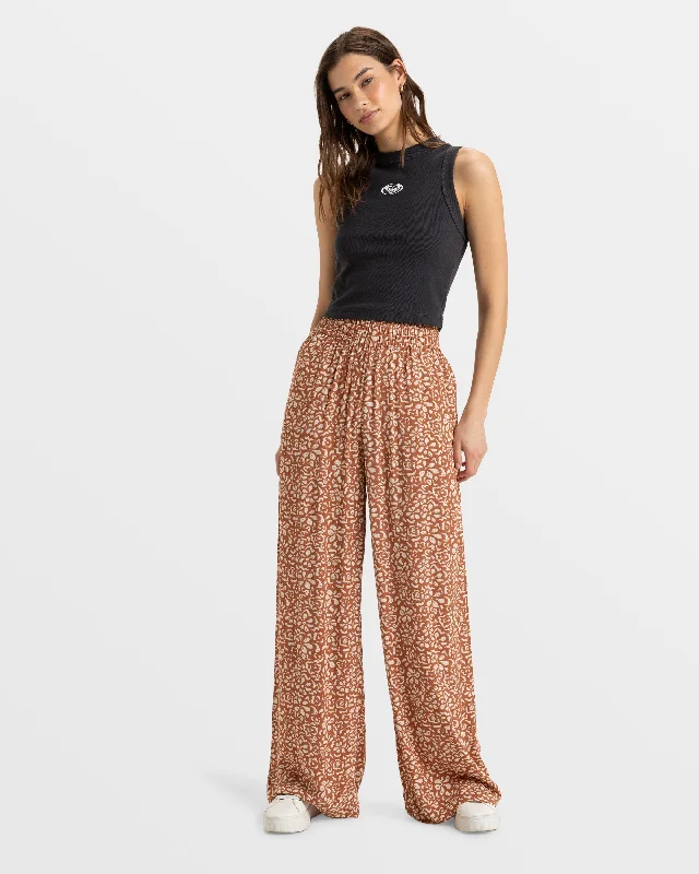 Forever And A Day Wide Leg Pant - Russet Freefallin Floral Fresh