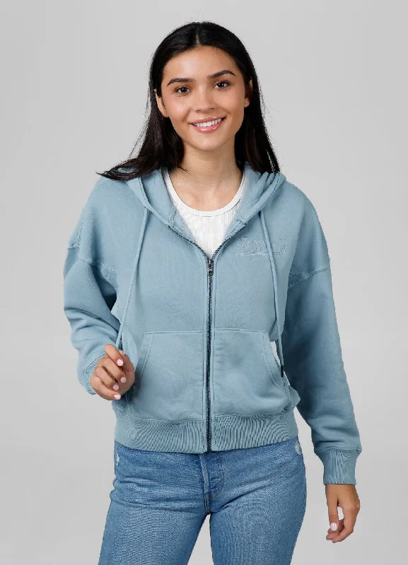 Women's zip-up hoodie Washed Manzanita II - Blue