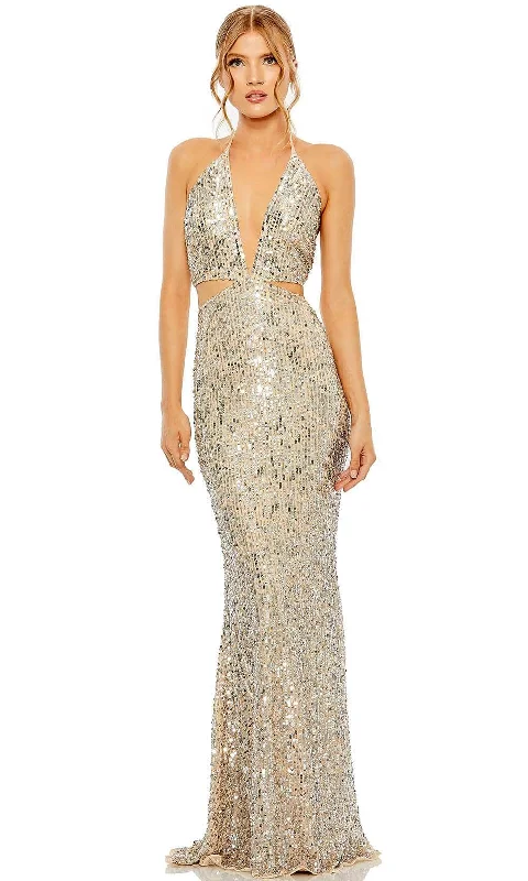 Mac Duggal 93977 - Sleeveless Halter Tie Dress