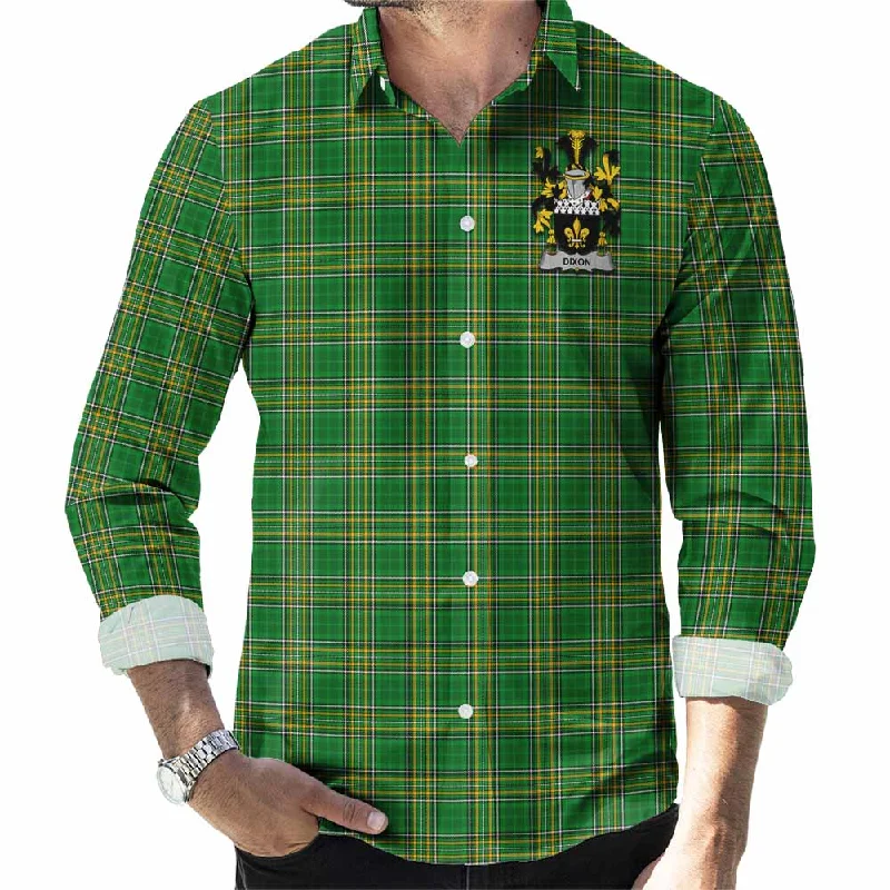 Dixon Irish Clan Tartan Long Sleeve Button Up with Coat of Arms
