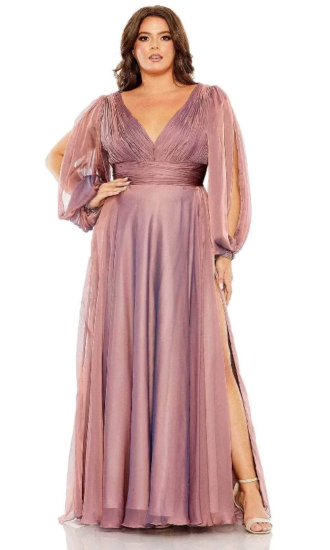 Mac Duggal 68431 - Puff Sleeve Beaded Gown