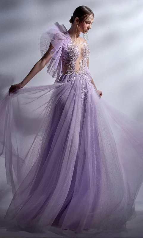 MNM Couture G1284 - Illusion Bodice Gown