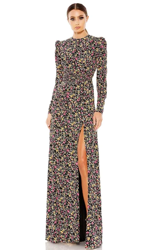Ieena Duggal 26916 - Ruched Waist Print Gown