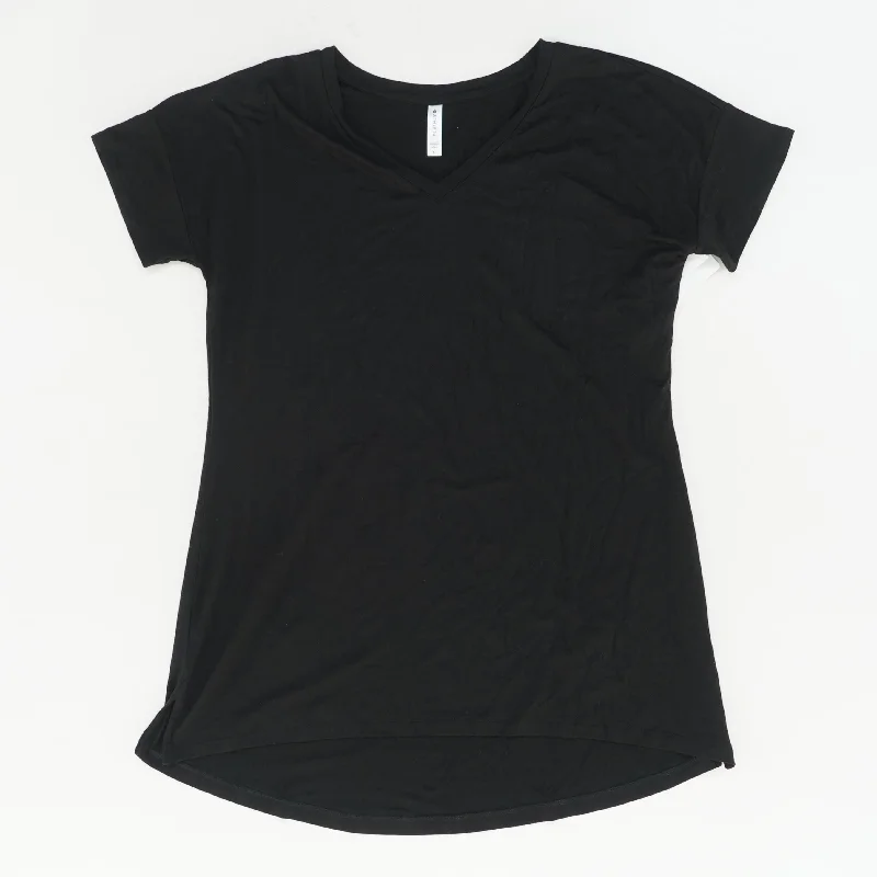 Black Solid Pajama Top