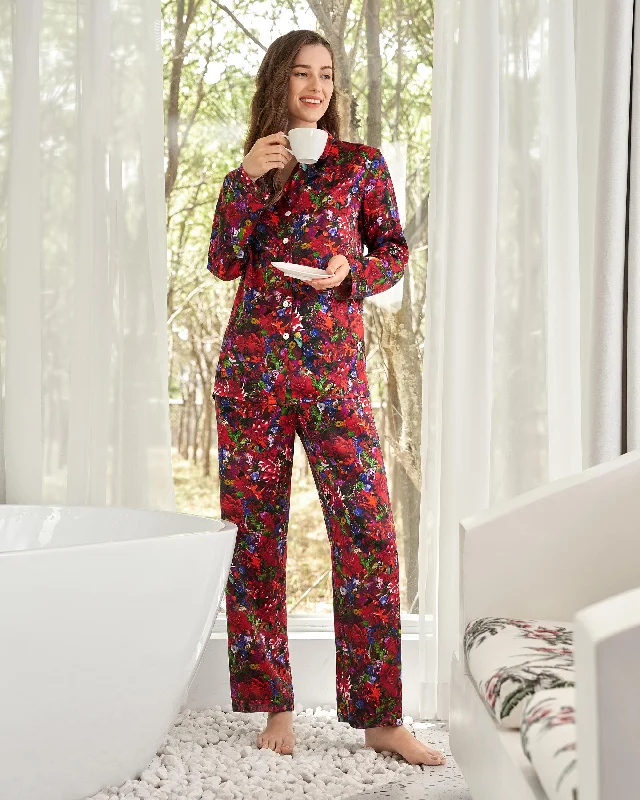 LILYSILK X Mika Ninagawa Dahlia Rose Pajama Set