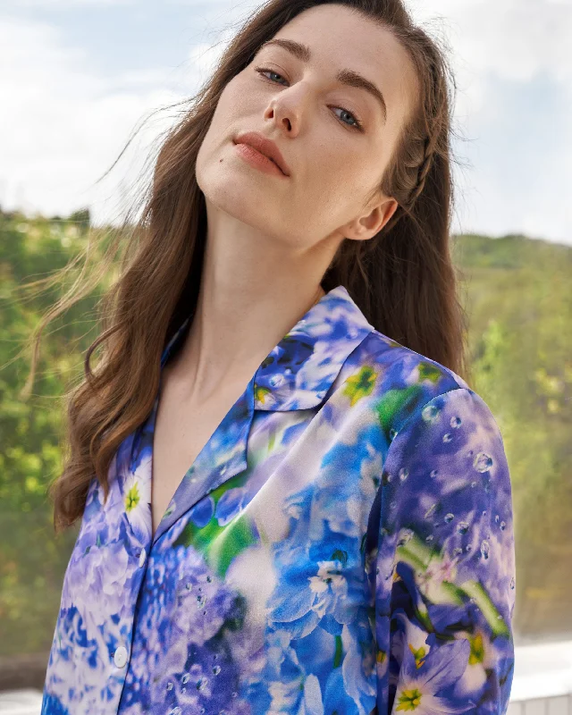 LILYSILK X Mika Ninagawa Lisianthus Hydrangea Pajama Set