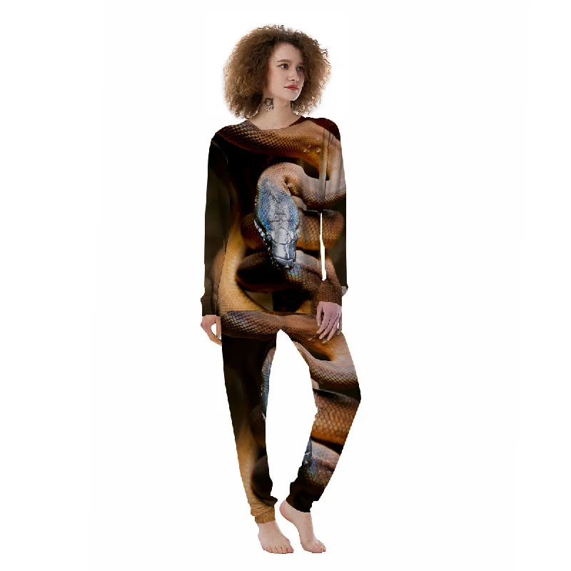 Snake Leiopython Print Women's Pajamas