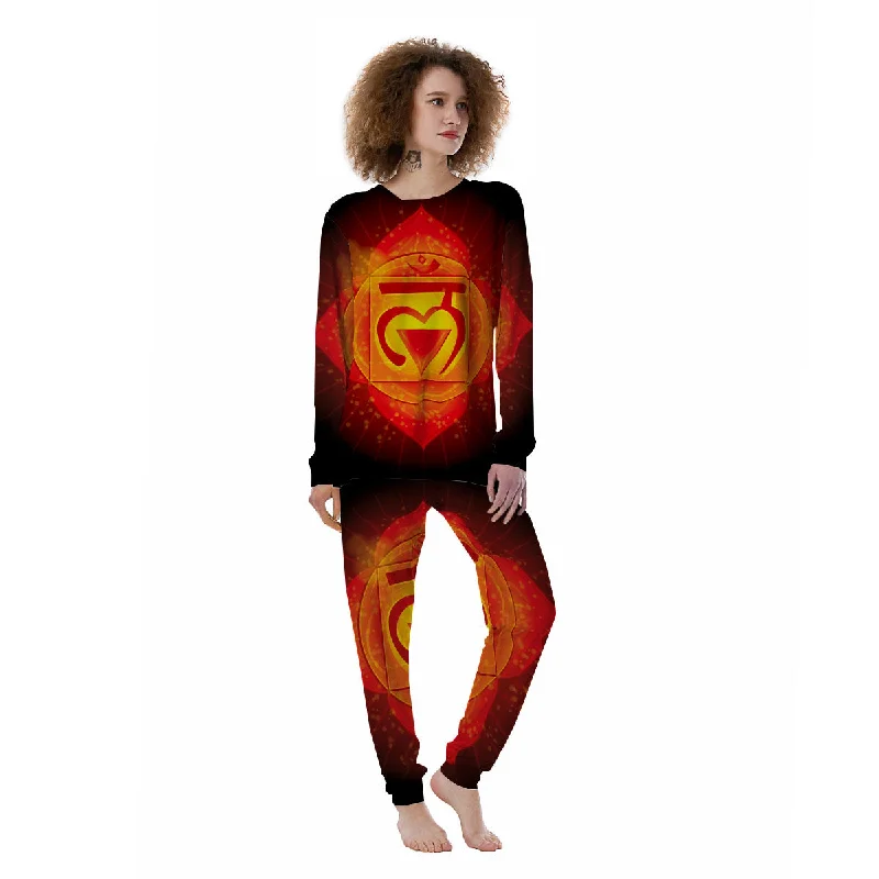 Spiritual Muladhara Chakra Print Women's Pajamas