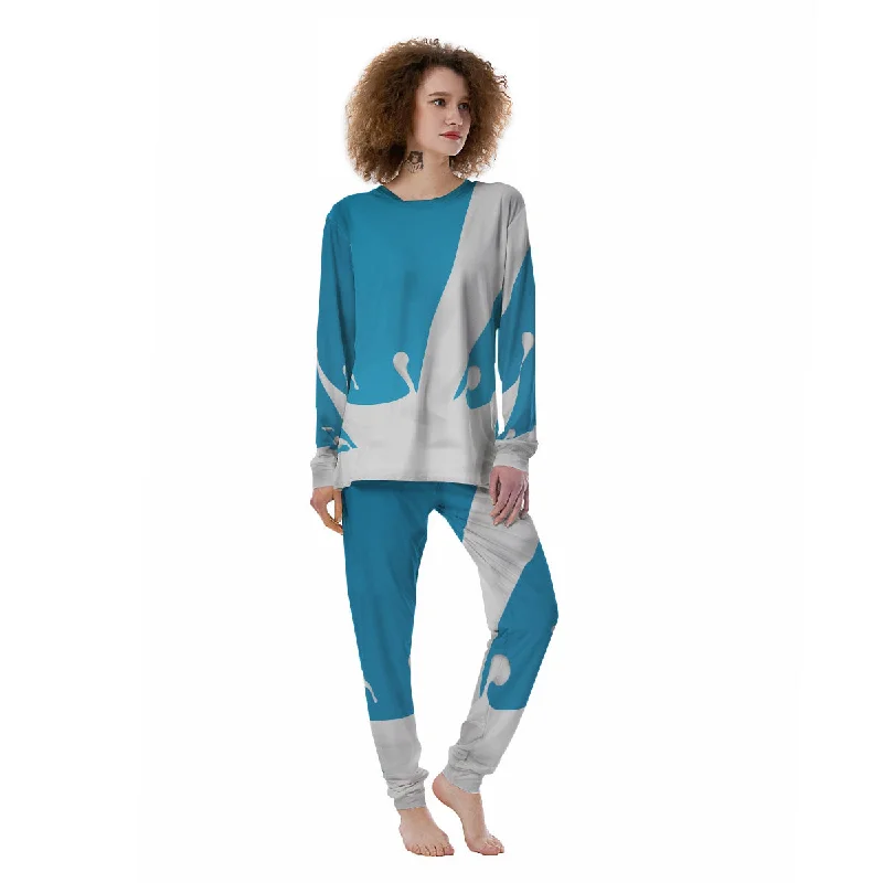 Splash Milk Print Women's Pajamas