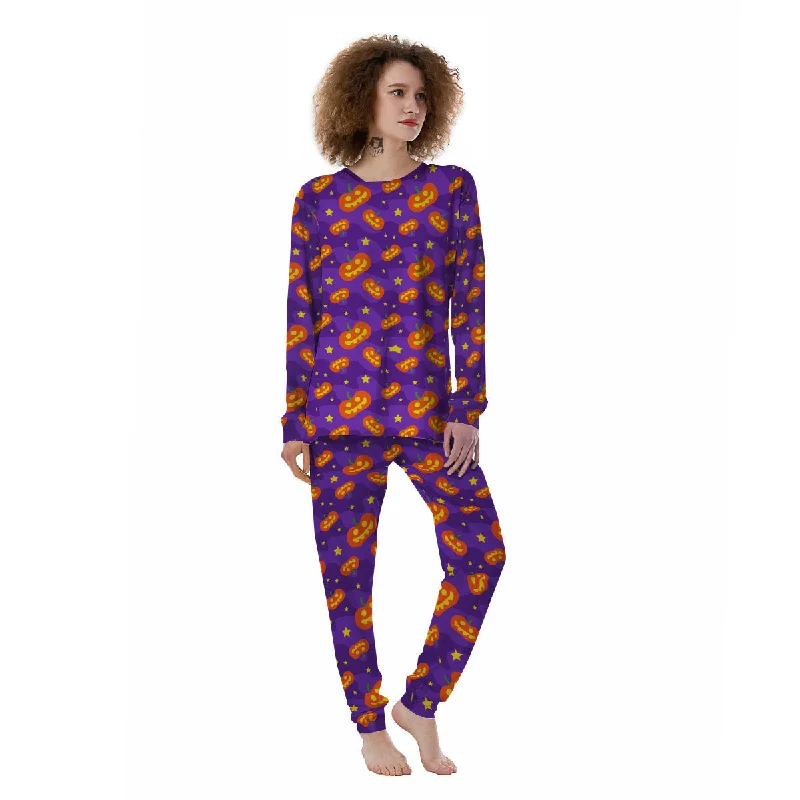 Star Halloween Print Pattern Women's Pajamas