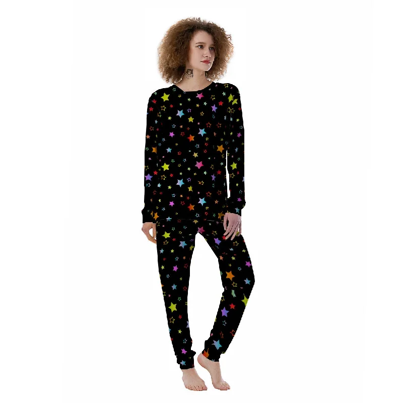 Star Lights Print Pattern Women's Pajamas