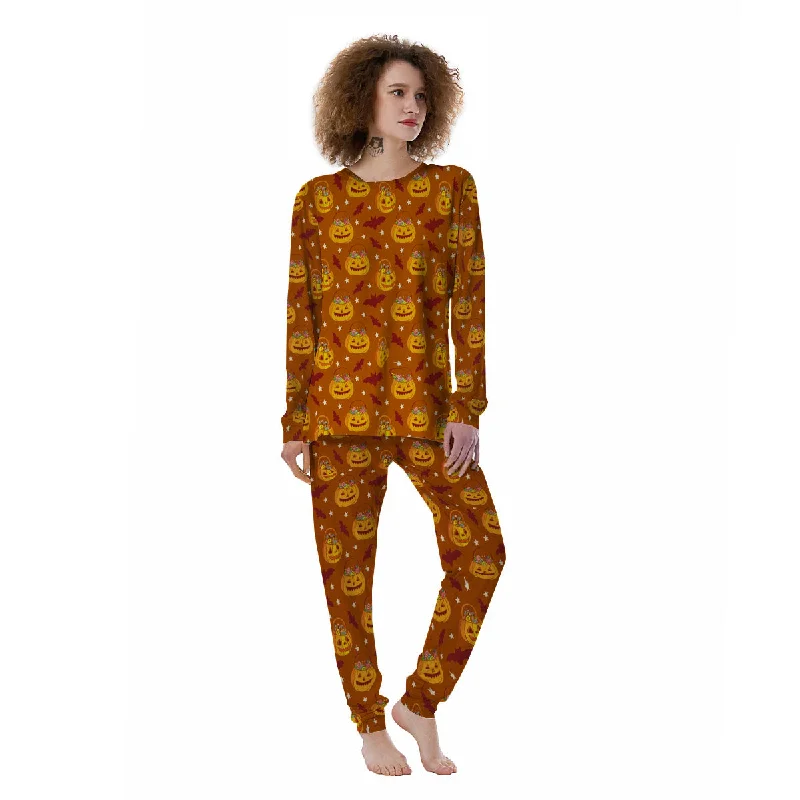 Stars Halloween Print Pattern Women's Pajamas