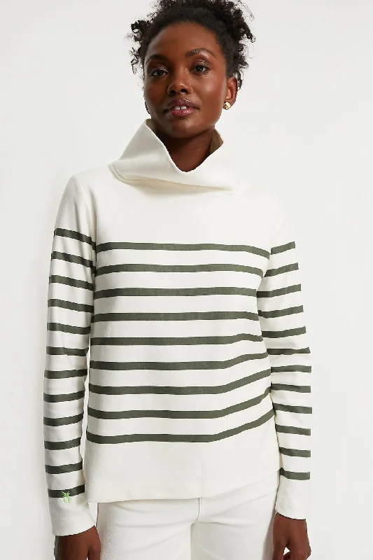 Army Green Stripe Greenpoint Turtleneck