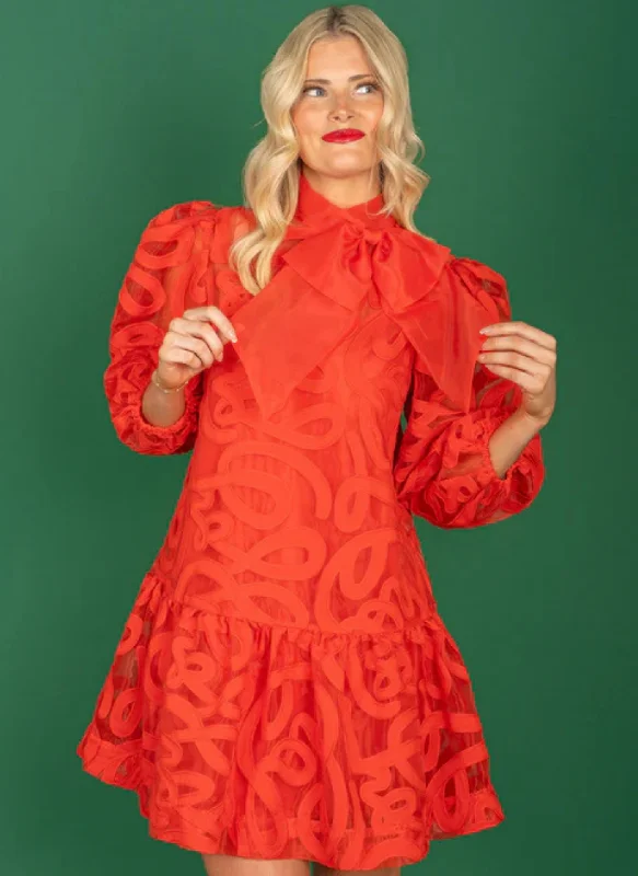 Bella Dress- Joy Holly Red