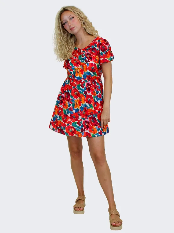 Confetti Puff Sleeve Mini Dress