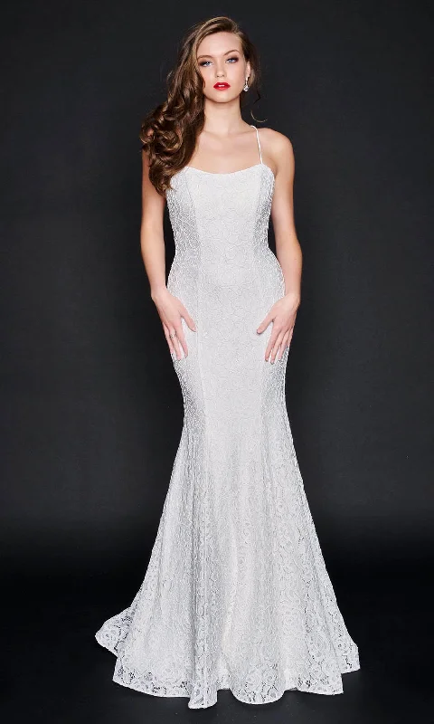 Nina Canacci - 1523 Scoop Neck Lace Mermaid Gown