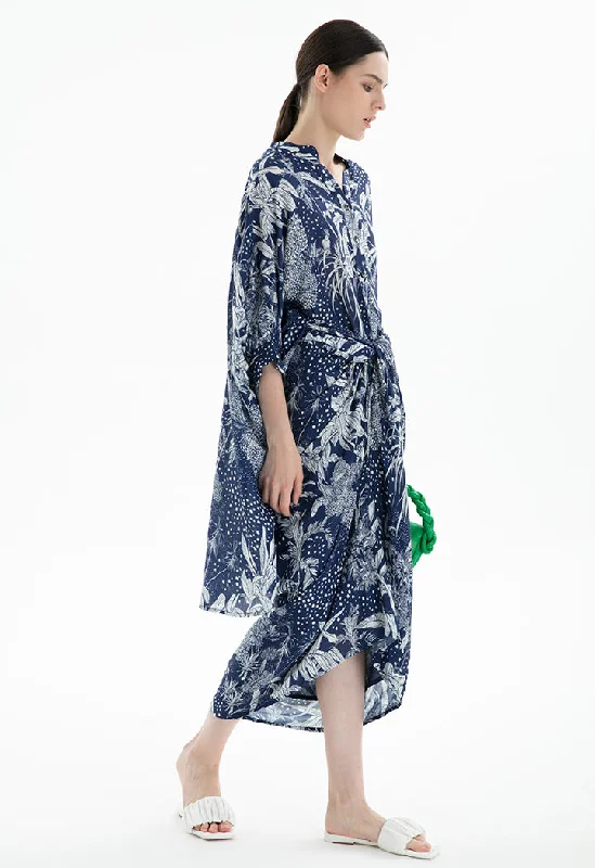 Allover Printed Wrap Tie Skirt Gothic unclassified skirts