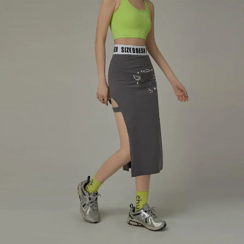Unbalanced Split Skirt High-end unclassified skirts