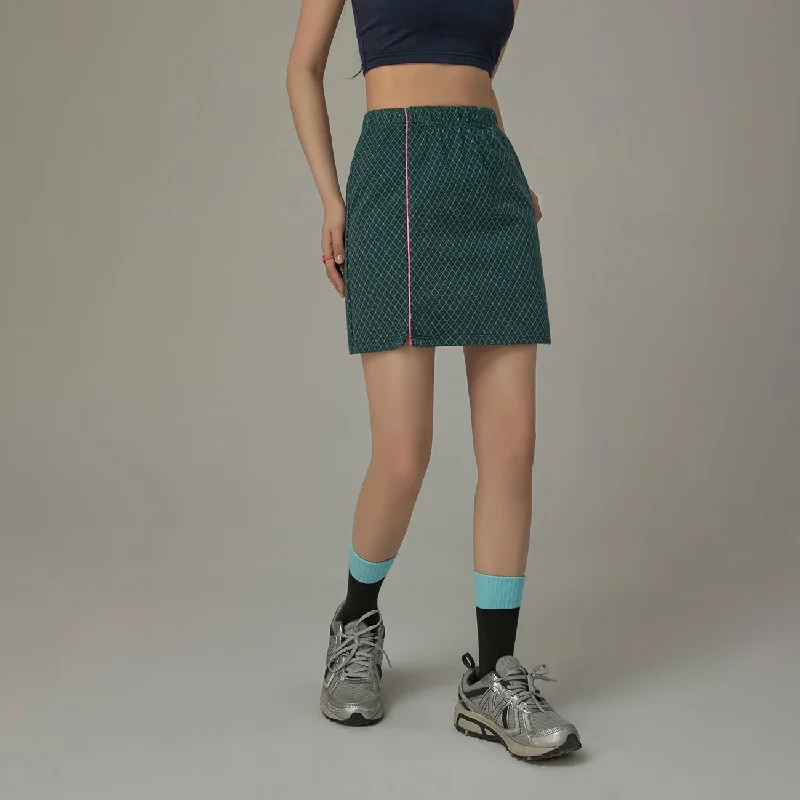 Check A-Line Skirt Stretchy unclassified skirts