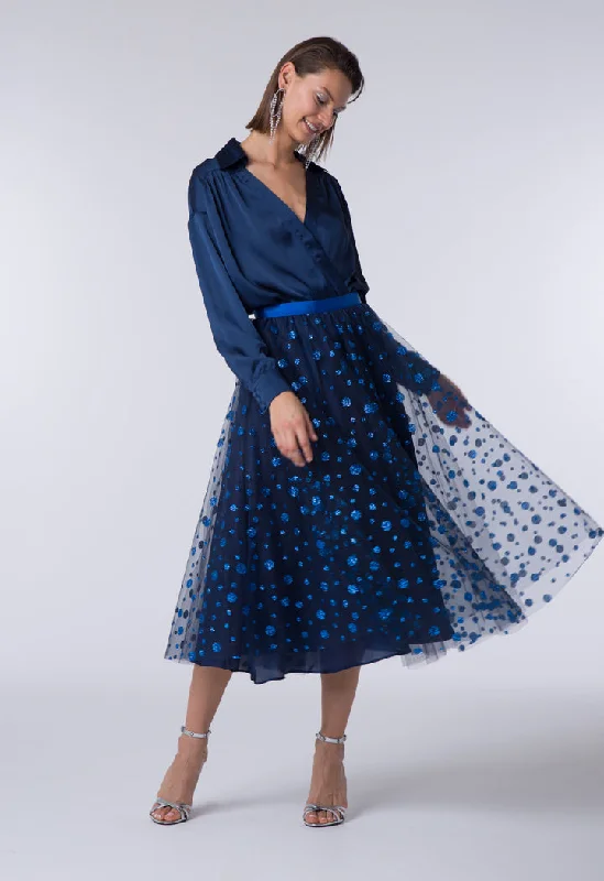 Glitter Polka Dot Tulle Skirt Neutral tone unclassified skirts
