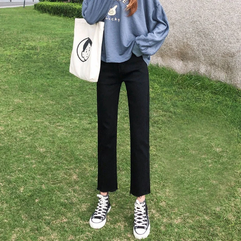 NiDELL: Women’s Elegant Straight Leg Jeans For Spring Pastel unclassified skirts