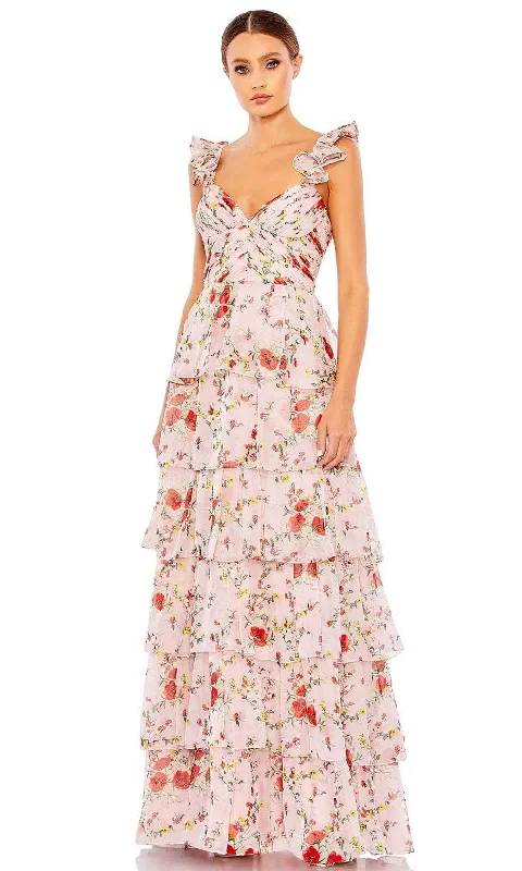 Ieena Duggal 55816 - Floral Tiered Evening Gown