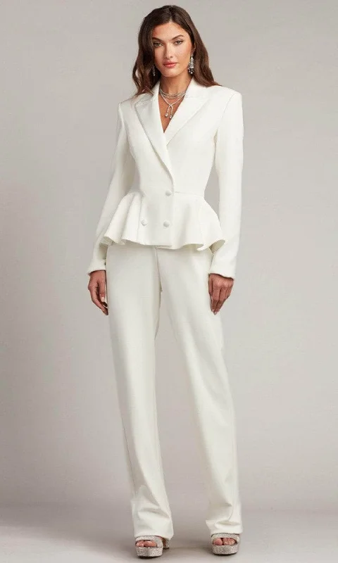 Tadashi Shoji BOS23303YBR - Long Sleeve Tuxedo Jumpsuit