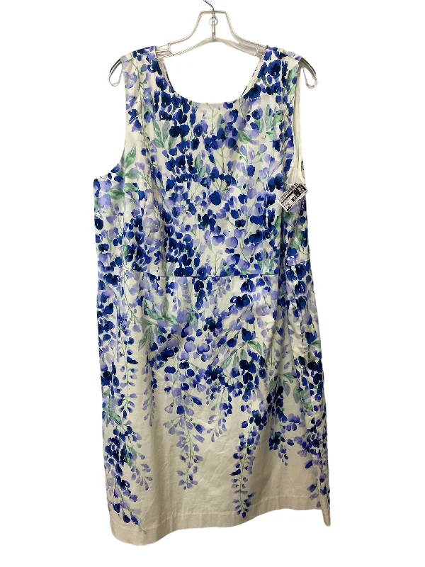 Floral Print Dress Casual Midi Talbots, Size 20