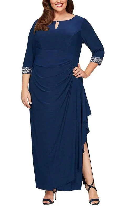 Alex Evenings - 4351416 Quarter Length Sleeve Seamed Formal Dress