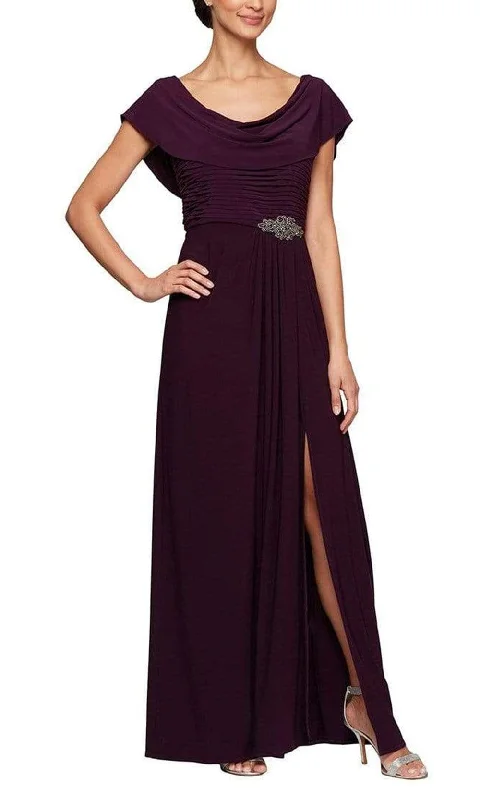 Alex Evenings - 81351491 Pleated Cowl Neck Formal Dress