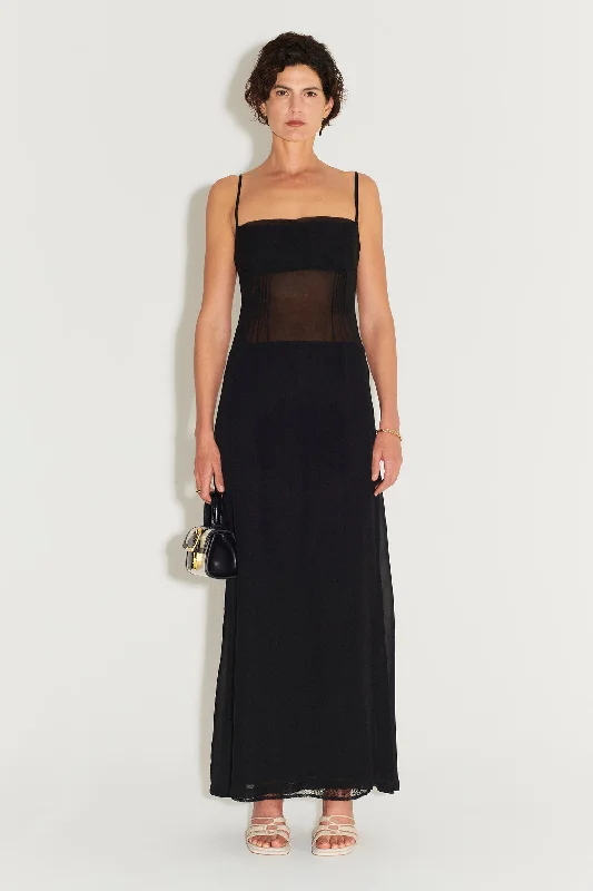 Avenue Sheer Dress Black