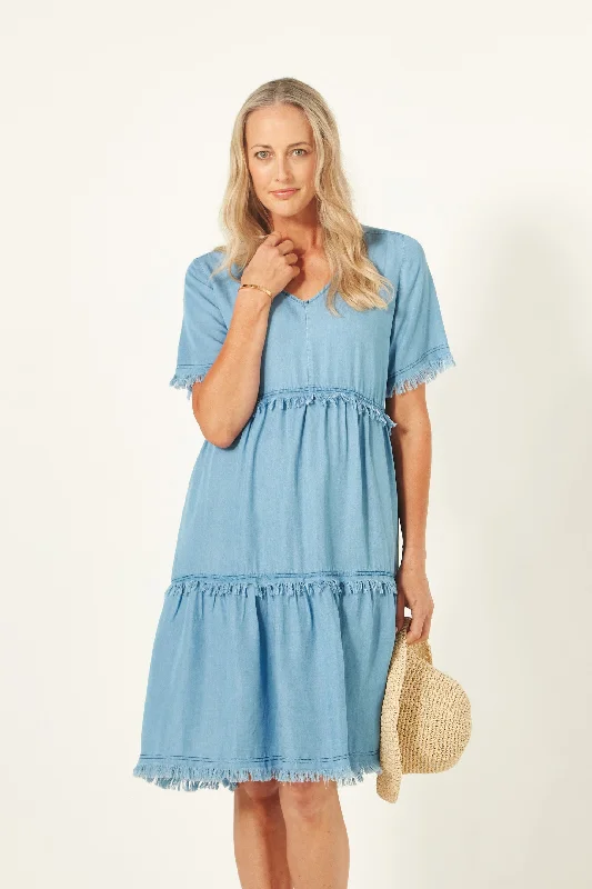 Beatrice Dress Chambray