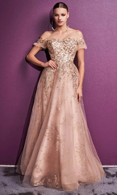 Ladivine C73 - A-line Glittered Gown