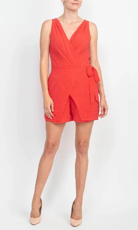 London Times T6390M - V-Neck Romper