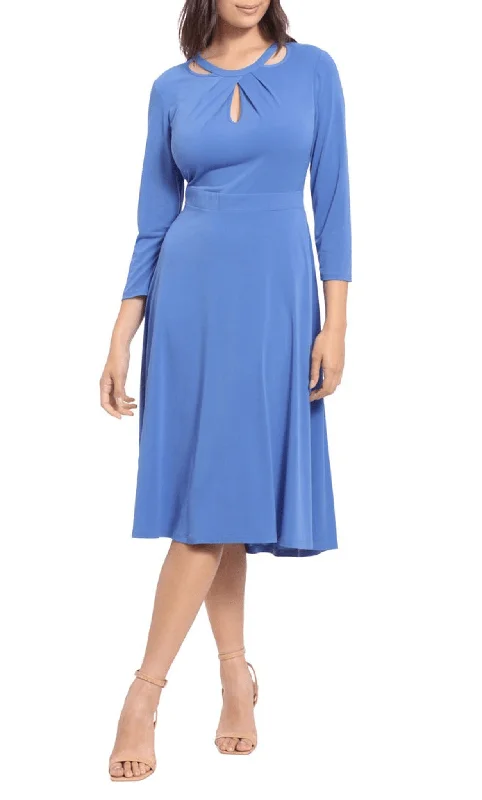 London Times T6474M - Tea Length Dress