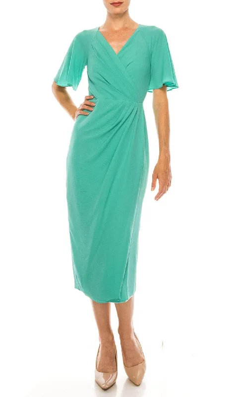 Maggy London G4077M - Faux Wrap Dress