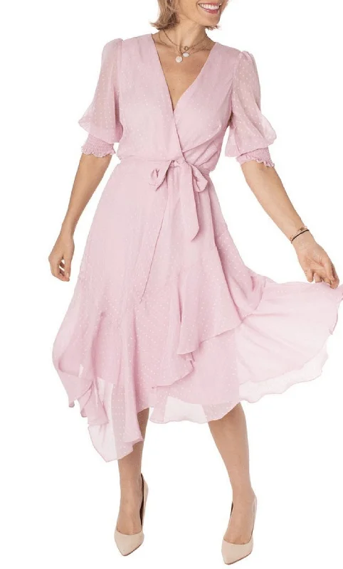 Maison Tara 58400MA - Faux Wrap Dress