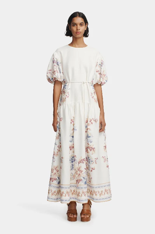 Michelle Linen Dress Hawaiian Tablecloth