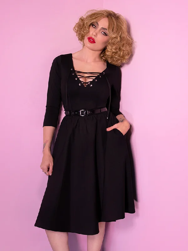 Miss Kitty Swing Dress in Black