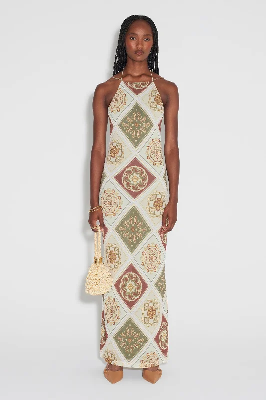 Pagen Slip Dress Evergreen Tile