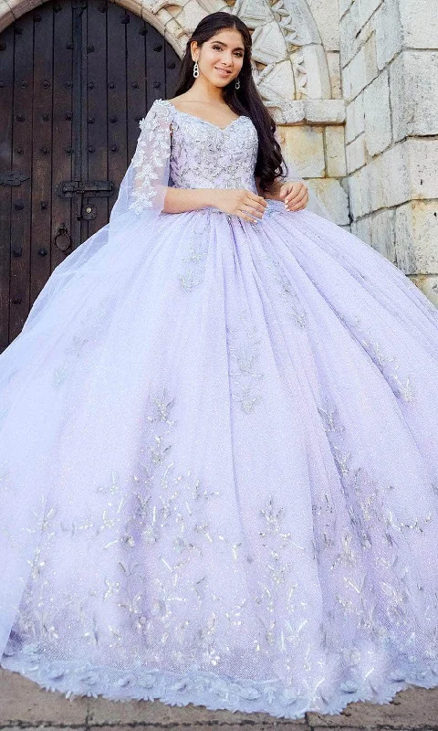 Quinceanera Collection 26040C - Sheer Caped Ballgown