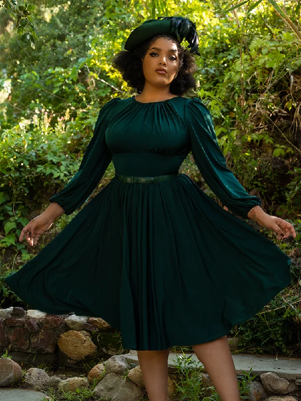 Salem Dress in Hunter Green